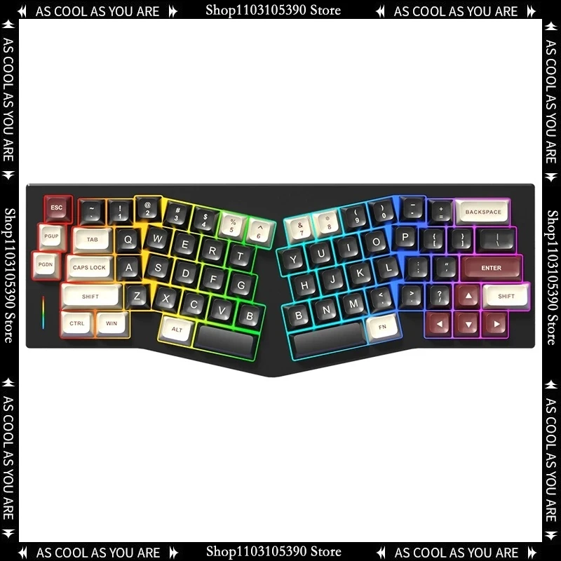 

Weika Record Wired Alice Mechanical Keyboard Aluminum Tuotuo 68 With Rgb Customized Gasket Kit Cool Kit Aluminum Shell