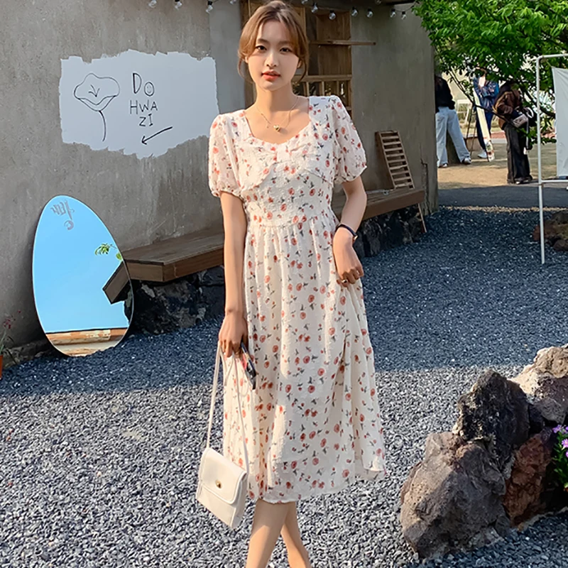 2022 Korean Elegant Bodycon Party Evening Dresses Summer Fashion Casual