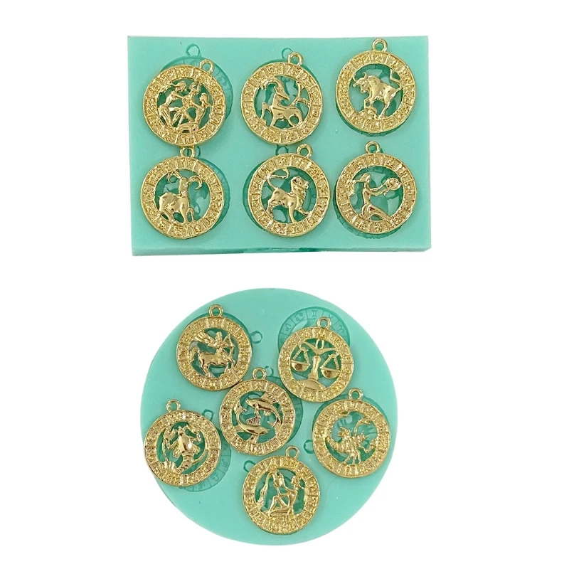 

Silicone Mold Keychain Mould With Hole Keyring Pendant DIY Craft