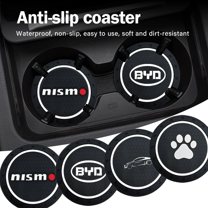 Car Styling Coaster Anti Slip Pad Cup Holder Mat For Peugeot 206 307