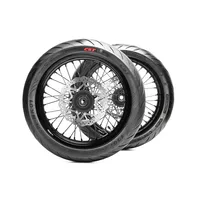 Kit de roues de vélo tout-terrain Ultra électrique 17 pouces, roues Ultra bee Supermoto avant 100/80-17/arrière 130/70-17, Kit de roues de rue 1
