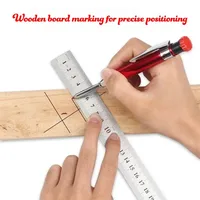 3 Colors Metal Construction Pencils 2.8mm Woodworking Mechanical Pencil with Sharpener Marking Scriber Pencils for Work ZDQB02 4