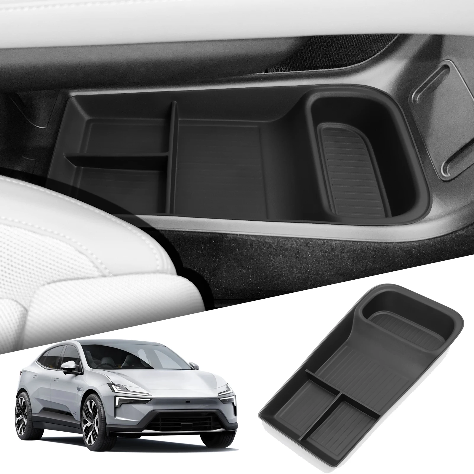 Polestar Rear Storage SMABEE for Polestar 4 2023 2024 Car Central Storage Box Center Console ...