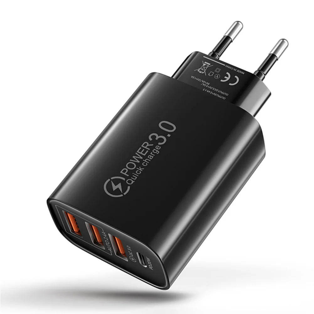 3USB travel charger CPD charging head Charging Adapter Cable Kit Charging Cable Adapter Charger Power Adapter Magnetic Charging Adapter European American standard mobile phone multi port charging head Suitable for USB
