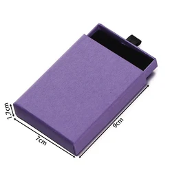 Elegant Jewelry Storage Organizer and Display Box - Solid Color Paper Gift Packaging (Dark purple 05)