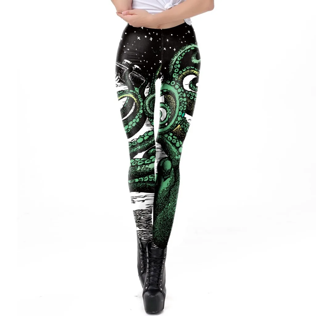 Octopus Printed Leggings for Women Girl 