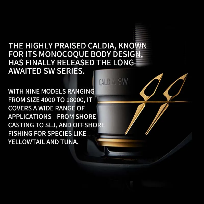DAIWA CALDIA SW Saltwater Spinning Fishing Reels 4000-CXH 5000 6000 8000-H 10000-H 14000-H 18000