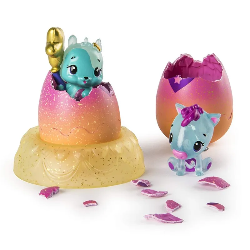 Фото Оригинальный S4 Hatchimals люк яркий 2 шт. искусственный мини питомец инкубационные яйца игрушки вращающиеся игрушки мастер для мальчиков и девочек Подарки №2