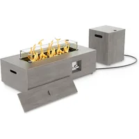 Outdoor Fire Pit Table Propane Gas Fire pits Outdoor Fireplaces 43″ Rectangular Firepit Table, 50,000 BTU Fire Table for Patio 1