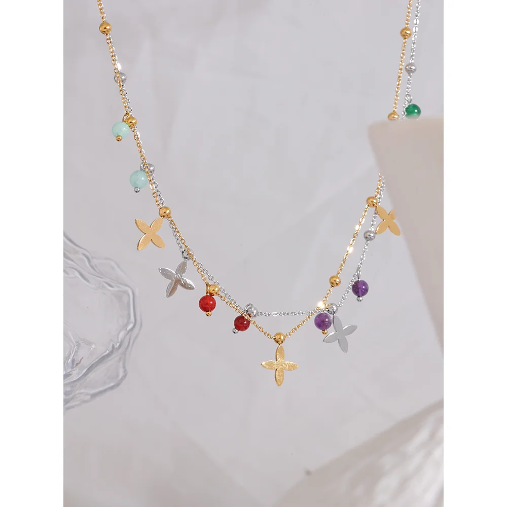 Yhpup Waterproof Stainless Steel Chain Necklace for Women