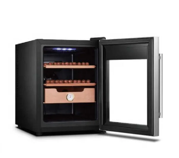 

33L loaded 400pcs cigar humidor humidifier cigar box with glass door display