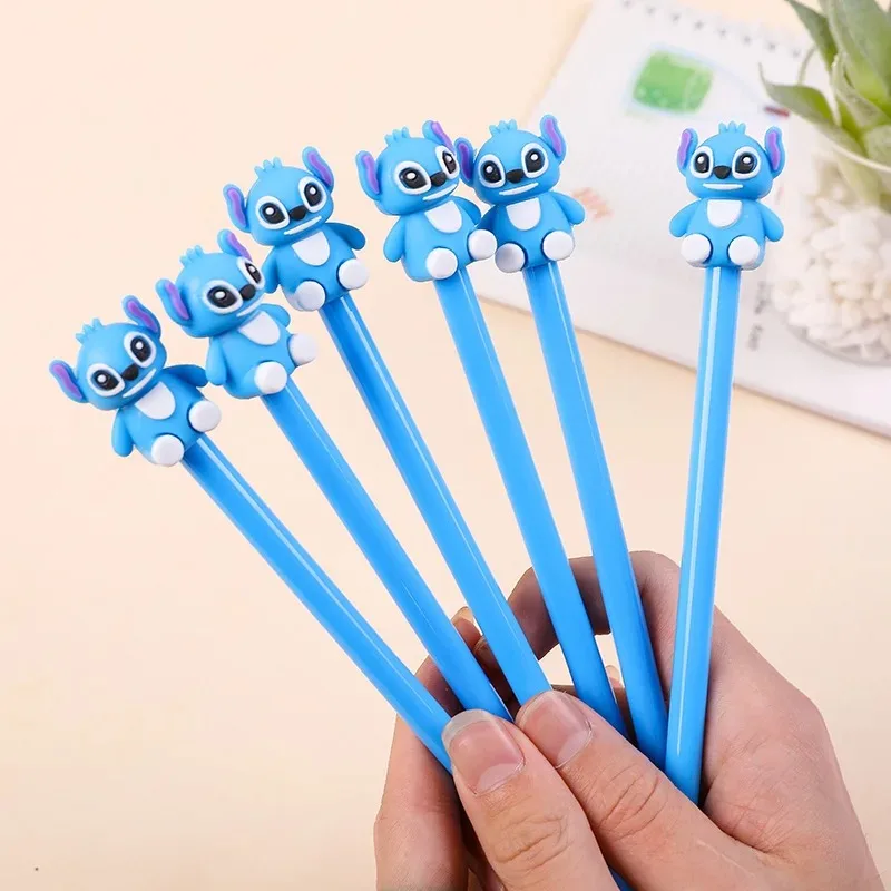 10pcs Lilo & Stitch Anime Figure Gel Pen Cute Disney Stationery Signature Pen School Supplies Office Tools Children's Toys Gifts