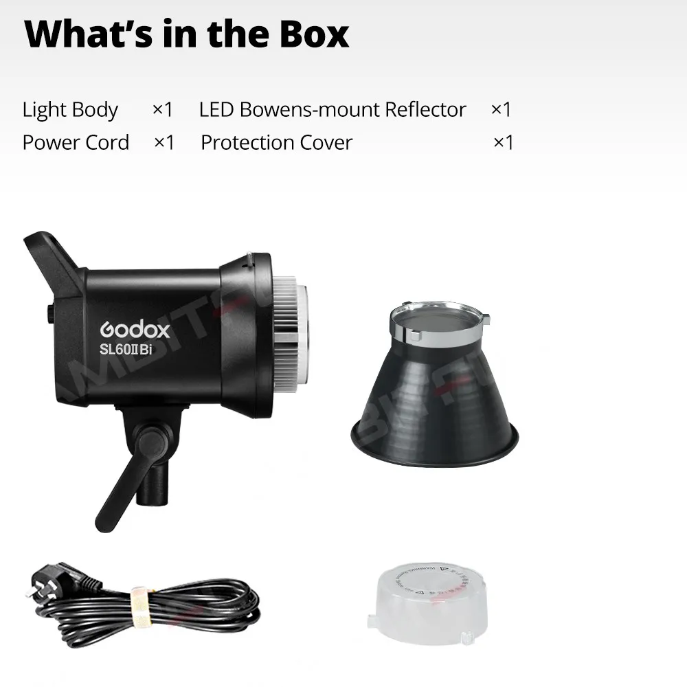 Godox SL60IIBi COB LED Video Light 2800-6500K 2.4G Wireless/Bluetooth Control Continuous Light Bowens Mount for Video Recording 6