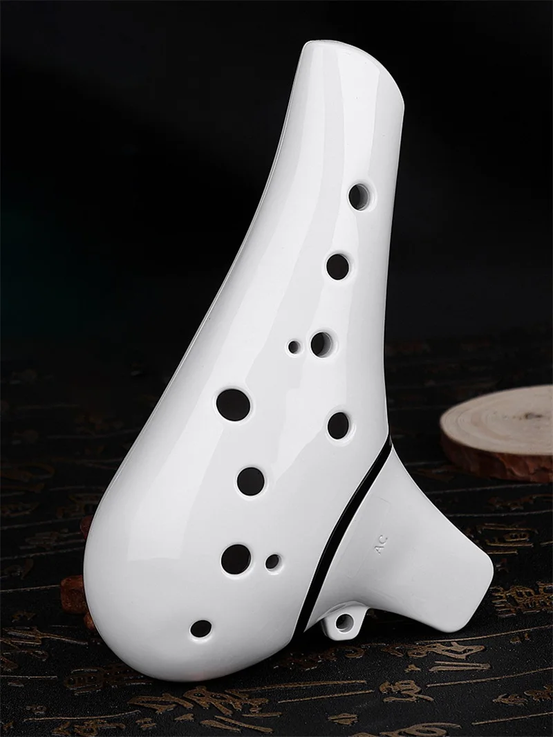 Umwelt freundliche abs Harz 12 Loch Okarina Keramik Alt C Legende von Okarina Flöte schwarz weiß Stil Musik instrument für Anfänger – Detail 7