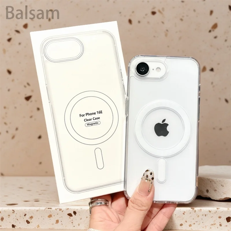 Für Magsafe Acryl Klar Fall Für iPhone 16E 16 14 15 13 12 Mini 11 Pro XS Max XR 7 8 Plus Magnetische Drahtlose Ladung Hard Cover