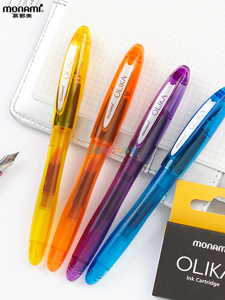 Olika Monami Fountain Pen Liquid Ink Ef Tip + 2 Refill Gift, Color Is