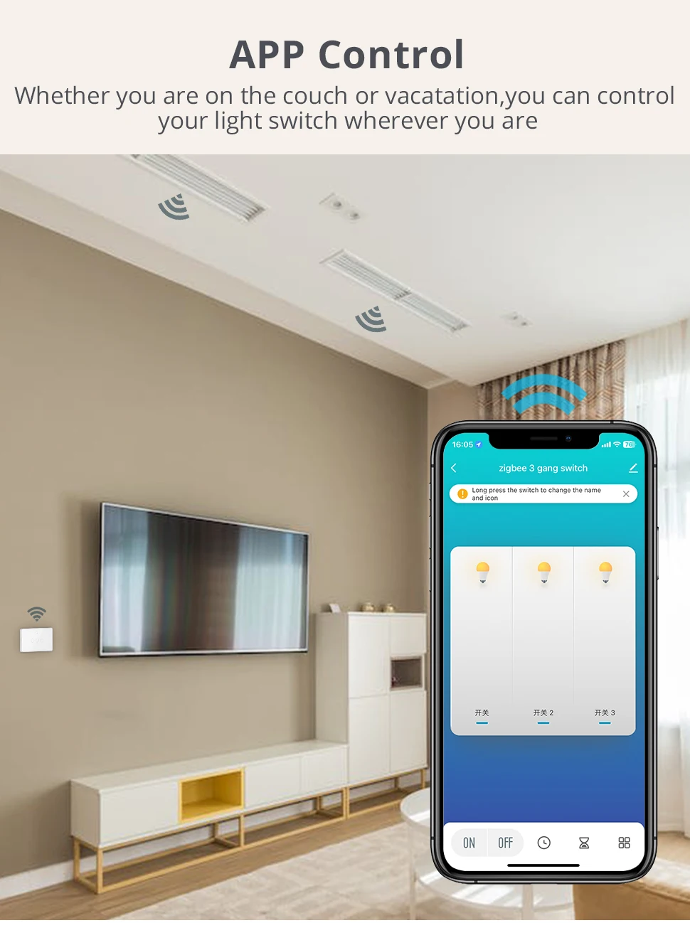 Yagusmart-Tuya Zigbee Switch Inteligente, Zigbee Integrado, Gateway