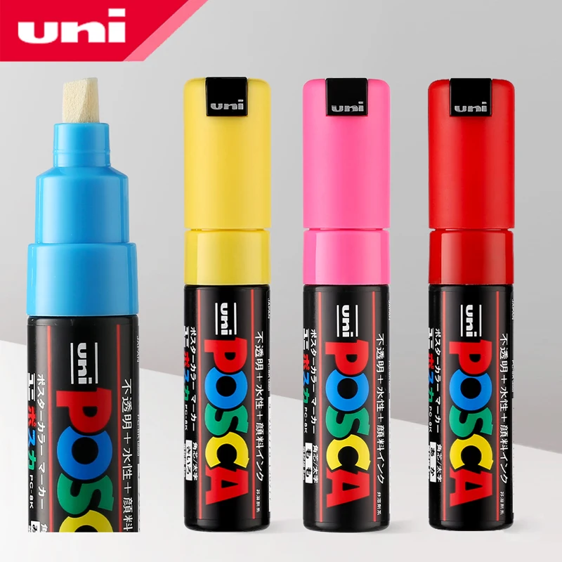 Jedna kusu uni posca PC-8K líčit záložka pen- široký tip-8mm 15colors dosažitelný