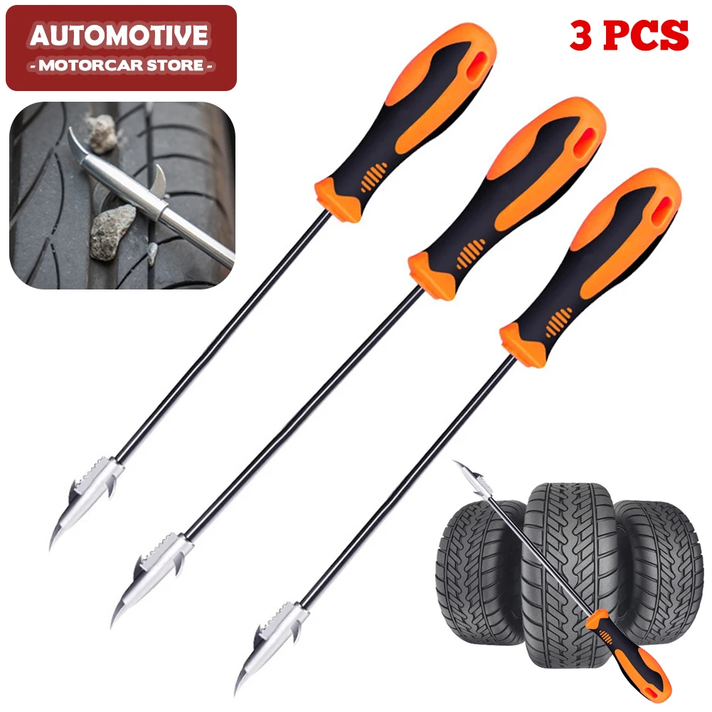 Car Tire Repair Cleaning Hook Screwdriver Accessory Tire Stone Cleaner Stone Remover Cleaning Tool Repair Tools