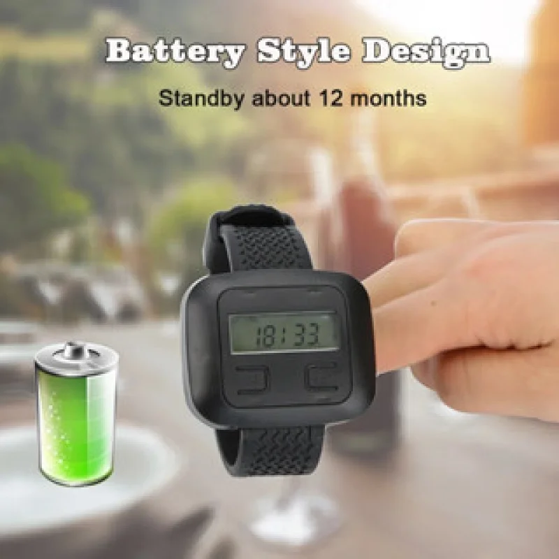 QWICALL Only One Waiter Watch Pager Receiver in 433MHz Wireless Service Restaurant Hotel Cafe Calling System
