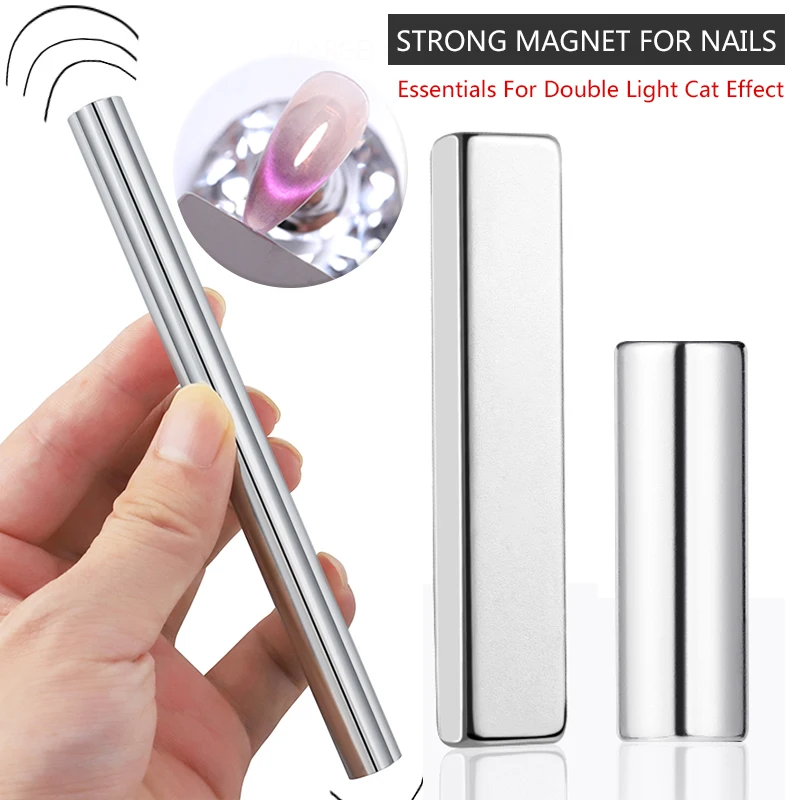 Dual-Head Strong Stick For Nails Cat Magnetic Gel Nail Polish Nail Art Tools For Double Light Cat Effect Magnet Stick cat eye nail tool magnetic nail art tools magnetic nail tools
