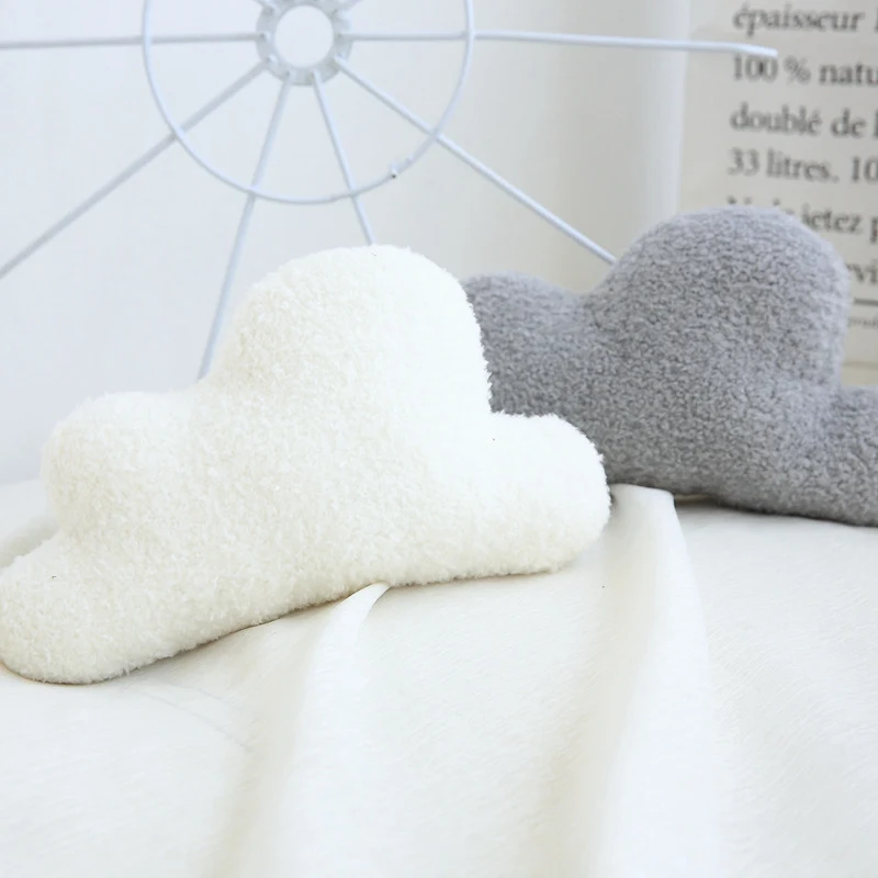 Plush Toys Star Pillow Heart Shaped Pillow Gray White Cloud Shaped Pillow Cushion Stuffed Plush Toy Bedding Baby Room Home Decoration Gift Girl Birthday Present