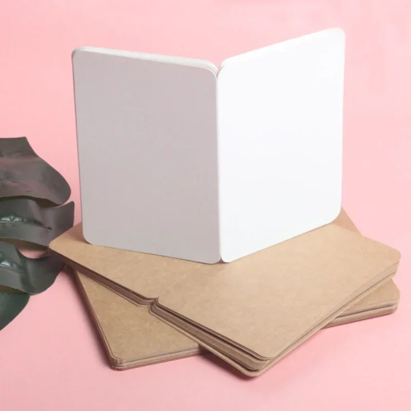 Kraft Paper Blank Cards Folding Type Gift Blessing Card Christmas Wedding Festival Envelope Card Invitation 10pcs/lot greeting cards wedding invitations