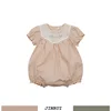 In Stock! 2024 Summer New Ins Style Girl Child Cute Wild Lou Pink Romper 1