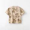 Cartoon T-shirt For Boys Trendy Summer New Kids Costume Loose Cute Tees Outer Wear Toddler Mickey Mouse Print Crewneck Tops 2