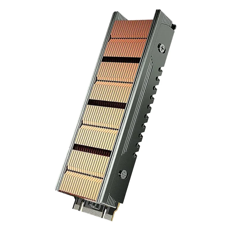TEUCER M.2-6 순수 구리 라디에이터 M.2 NVMe SSD 방열판(열 패드 포함) 2280 솔리드 스테이트 드라이브 데스크탑 PC용 쿨러