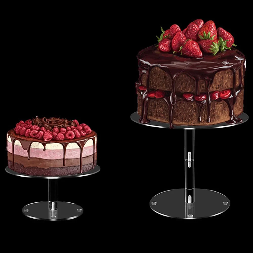 Acrylic Crystal Wedding Cupcake Stand Plate Round Cake Display Shelf Transparent Cake Stand Kitchen Decorating Tools Cake Decorating Tools Cake Stand