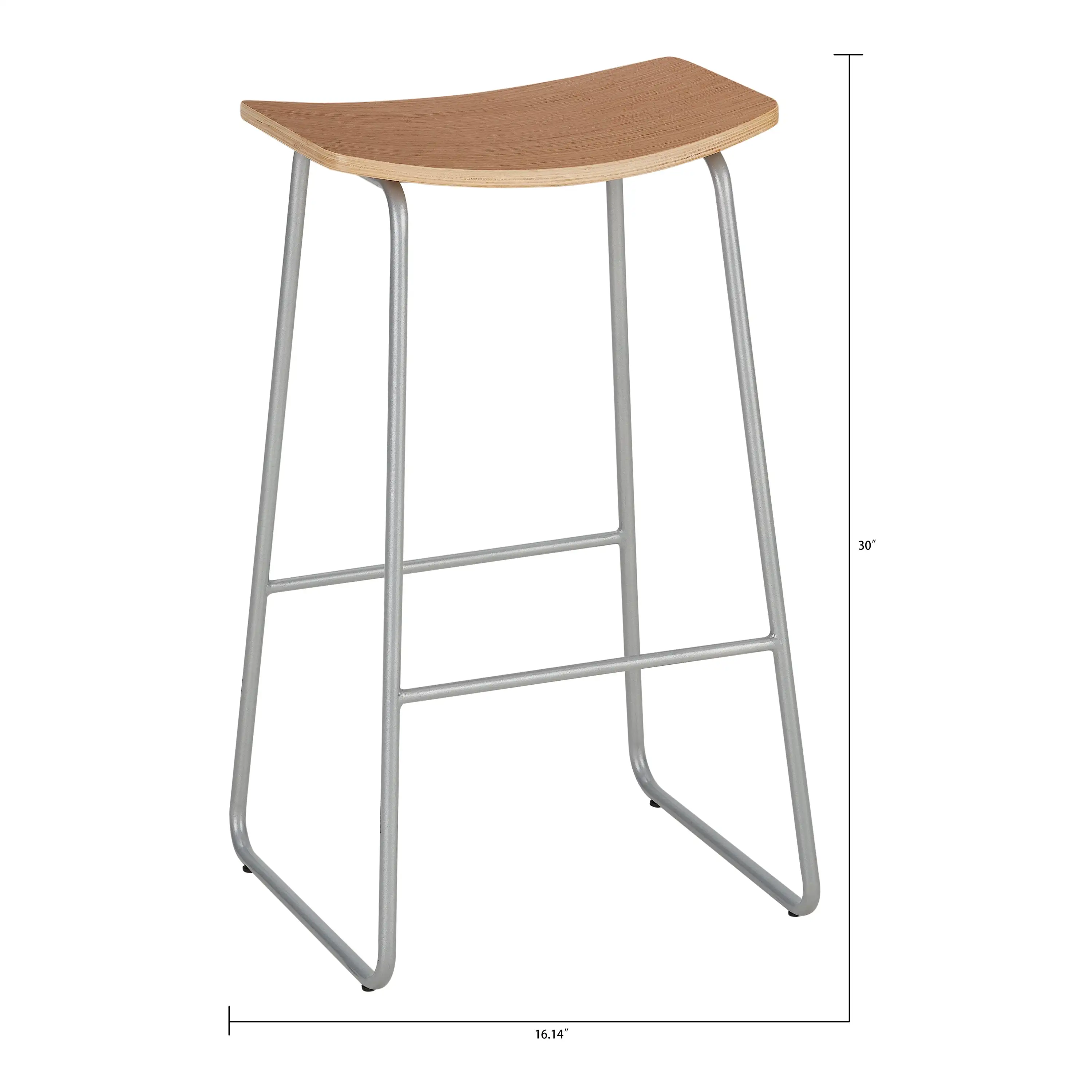 Mainstays fully assembled natural 2024 wood backless bar stool