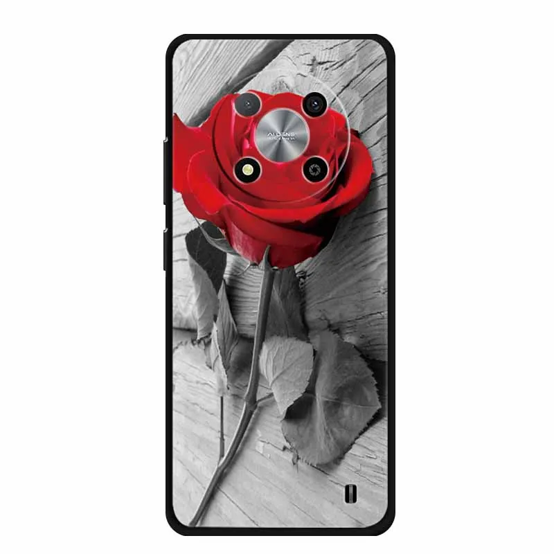 Luxury Soft Silicone TPU Phone Cover with Cartoon Floral Design - Protective Case