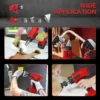 400W 550℃ Cordless Heat Gun for Milwaukee 18V Battery with LCD Digital Display Hot Air Gun for Shrink Tubing (No Battery) 5