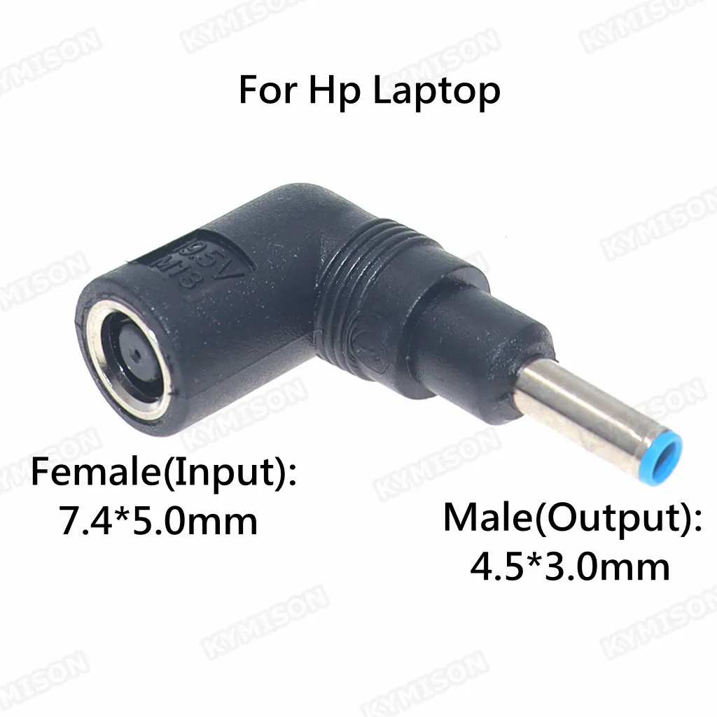 Power Plug Adapter DC Power Adapter plug for HP Dell DC Jack 7.4*5.0mm Female to 4.5*3.0mm Male with pin Converter for Laptop Notebook