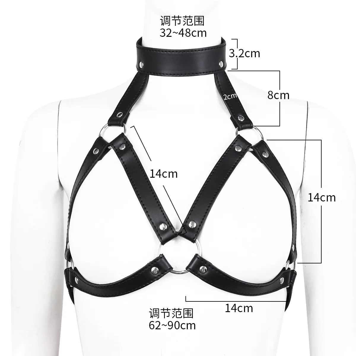 Erotic Lingerie Erotic Bondage Clothes Leather Flirting Costumes Adult Sex Toys Bondage Neck Sleeves Women Sexy Lingerie Exotic Hollow Bra
