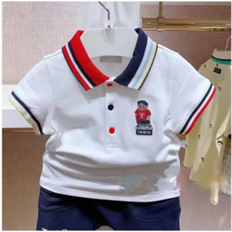 

bear embroidery fashion polo shirt boy kids clothes mother Family Matching Outfits pijama navidad familiar