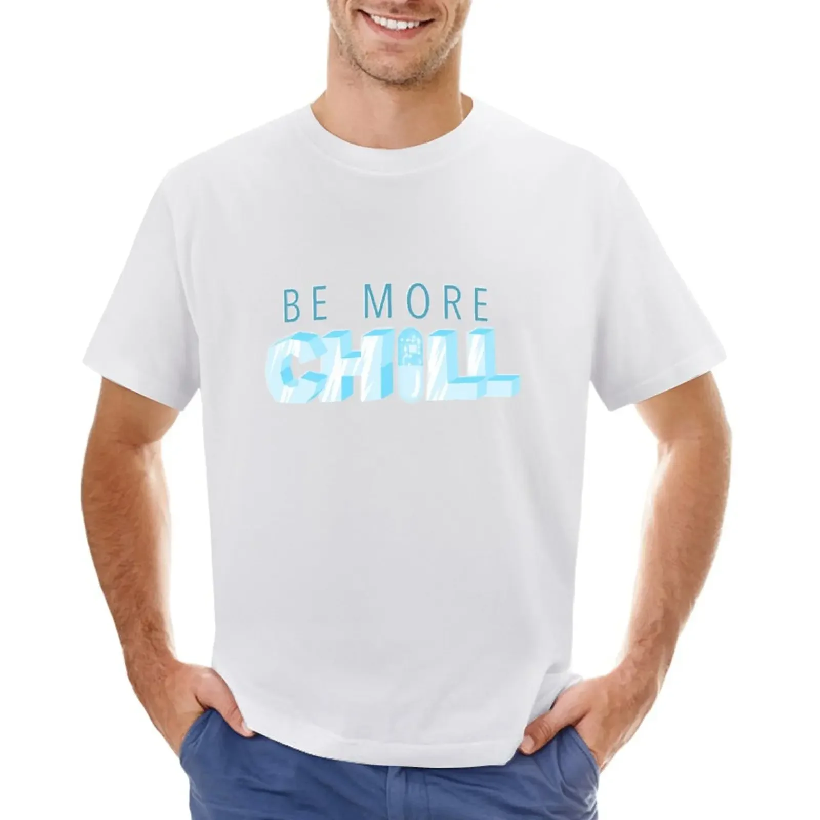 

Футболка be more chill, винтажные топы, милые мужские футболки