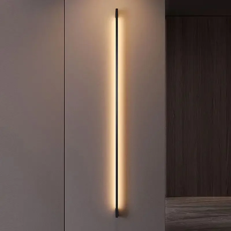 Modern Minimalist Long Wall Lamp LED Wall Mounted Light Indoor Living Room Bedroom Background Lamp Home Decora Fixtures 110/220V