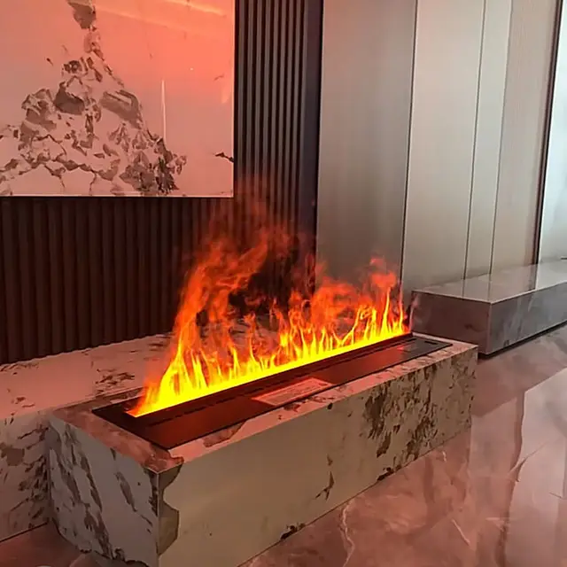 Atomizing Fireplace Intelligent Humidifier 700 MM Modern Decoration Embedded  3d Simulation Fire Steam Flame Home 3