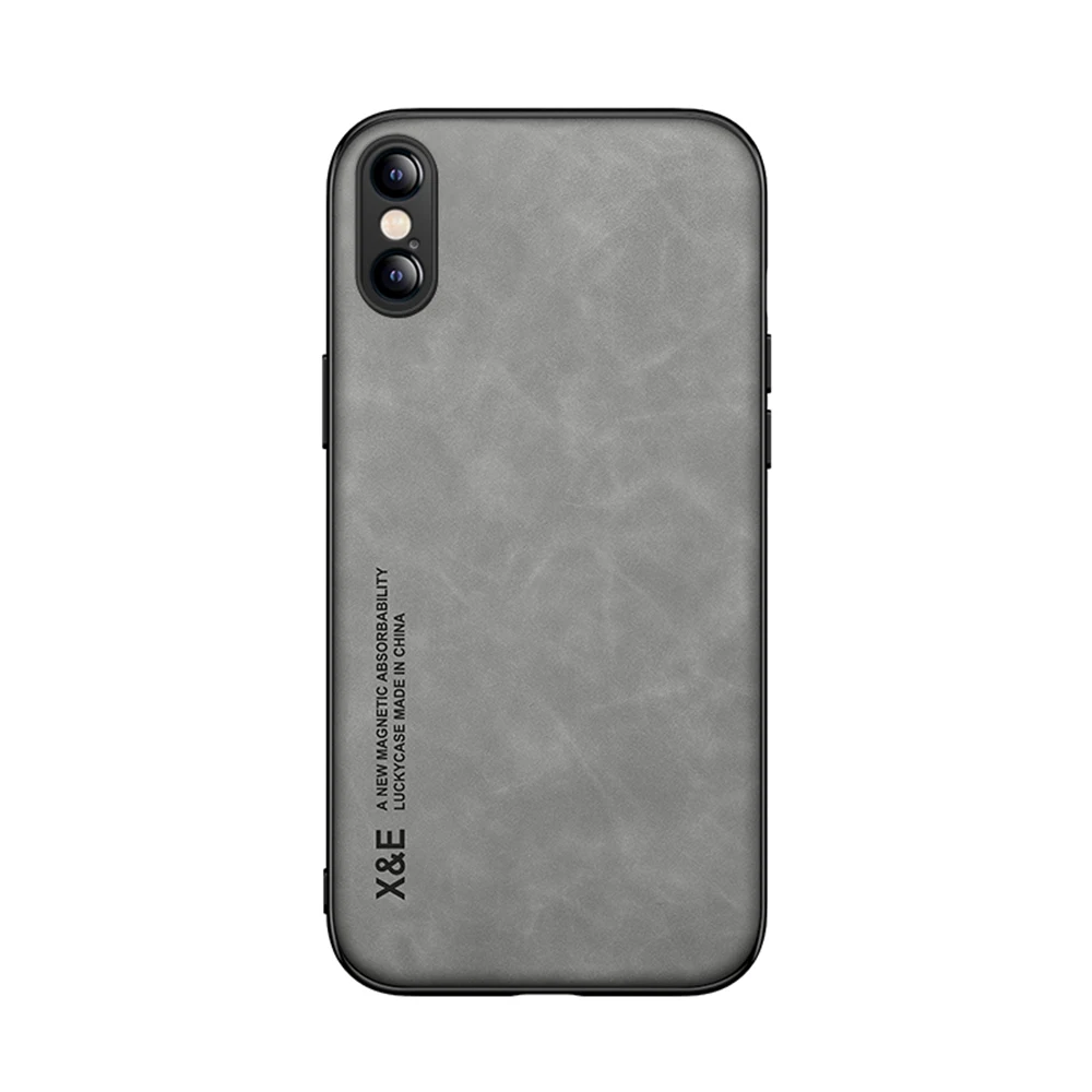 Silky Feel Leather Slim Magnetic Phone Case