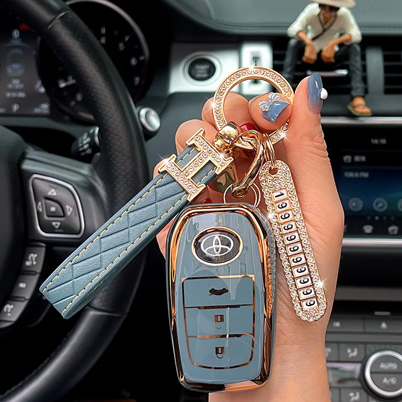 Cover Chiave/telecomando per Toyota Corolla C-HR CHR RAV4 Prius Camry Prado 2018 - S855e3a30cbbc4e469b4bc50f14633bfaV