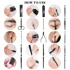 4/16 pcs Manicure Set Pedicure Sets Nail Clippers High-quality Steel Professional Nail Cutters Tools with Travel Case Kit Home C 6