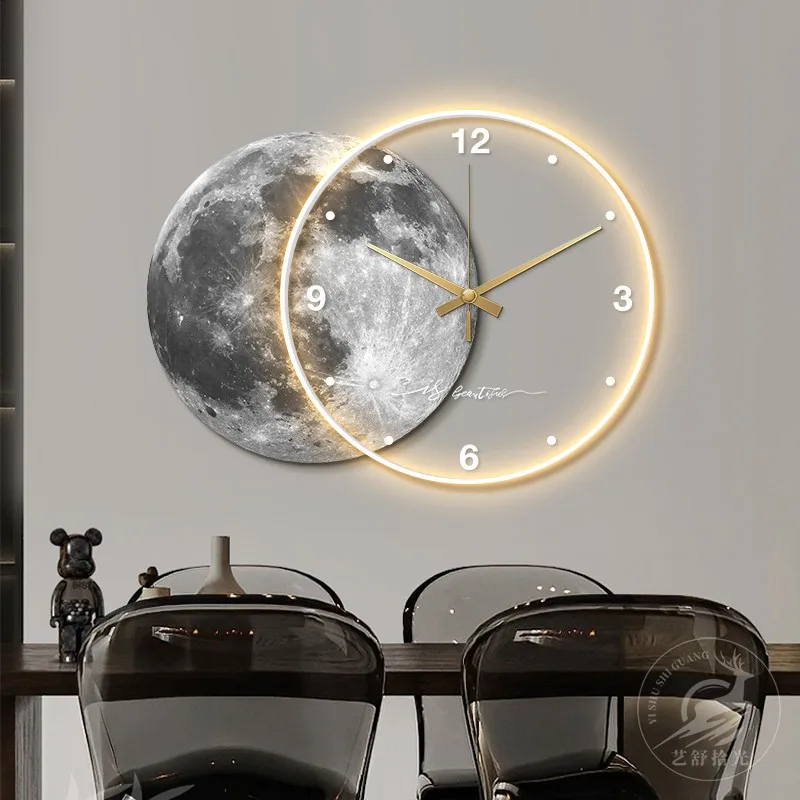 3D Moon LED Wall Clock 2