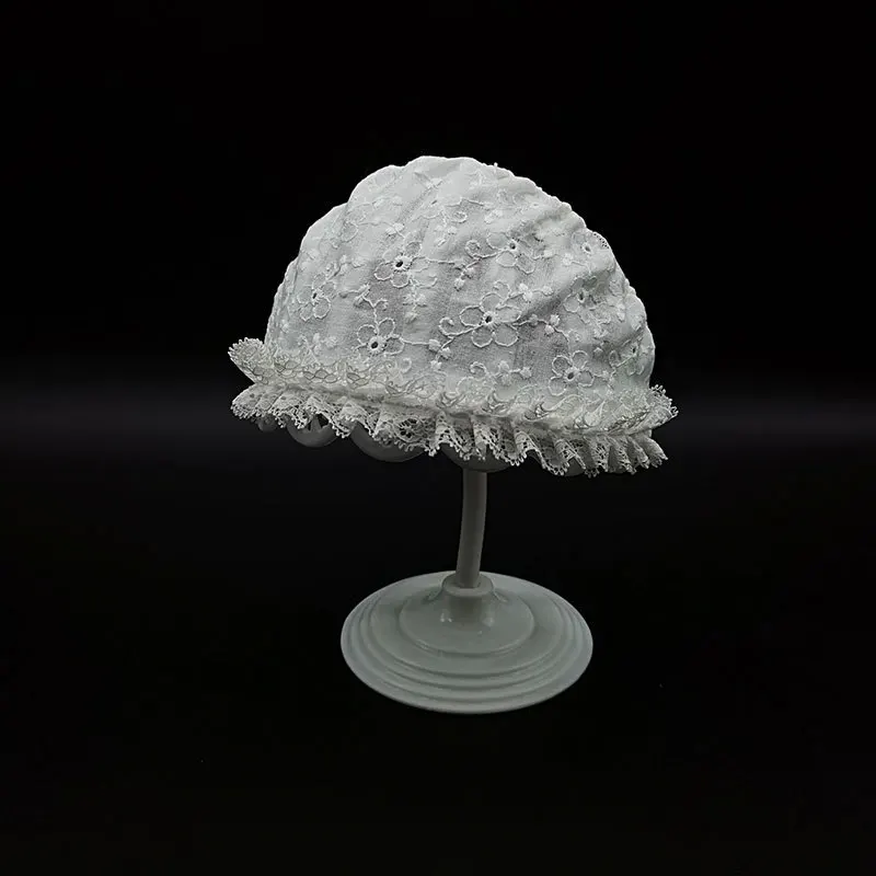 Вышитая тонкая женская шапочка с клапаном для новорожденных 0-12 месяцев пустая