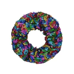 Sparkly Sequin Glitter Hair Ties - Colorful Elastic Scrunchies for Women, Girls, and Kids (Colorful)