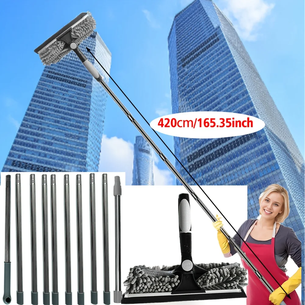 100CM-420CM Extendable Splicing Rod Floor Scraper Household Window ...