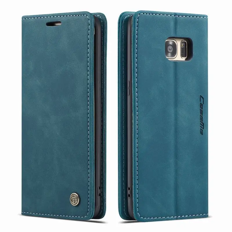 

Leather Case For Samsung Galaxy S7 Edge Magnet Flip Luxury Plain Wallet Multifunctional Phone Cover For Samsung S 7 S7edge Funda