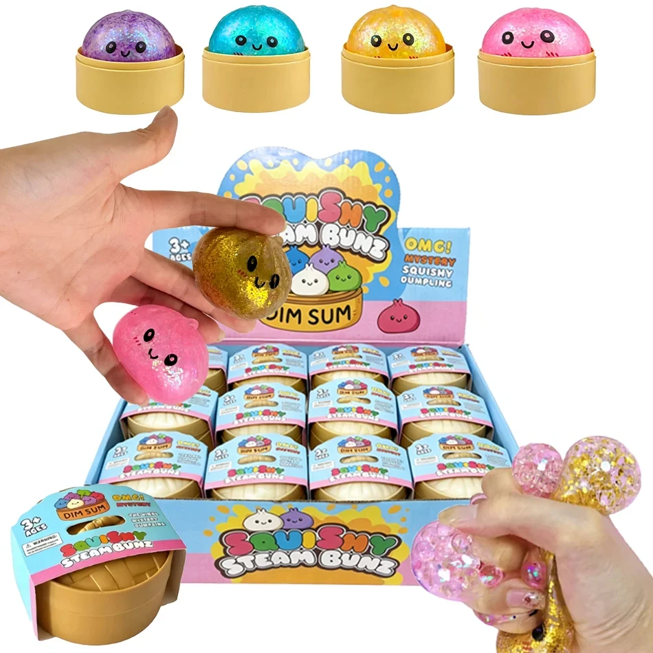 Dumpling Squishy Sensory Steamer Stress Relief Fidget Toy Gift