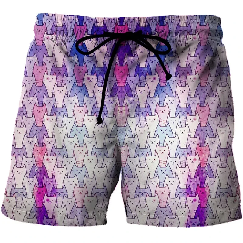 3D Cats Print Shorts Men Women Kid Fashion Y2k Leisure Oversize Short Pants Summer Cool Mens Swim Short Sport Beach Shorts 6